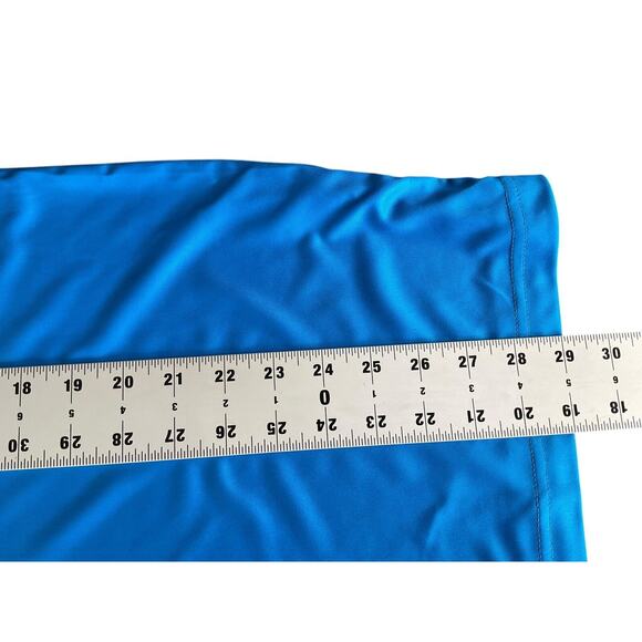 PGA Tour Golf  Men's Large Blue Polo Shirt Striped Performance Moisture Wicking - Picture 5 of 9